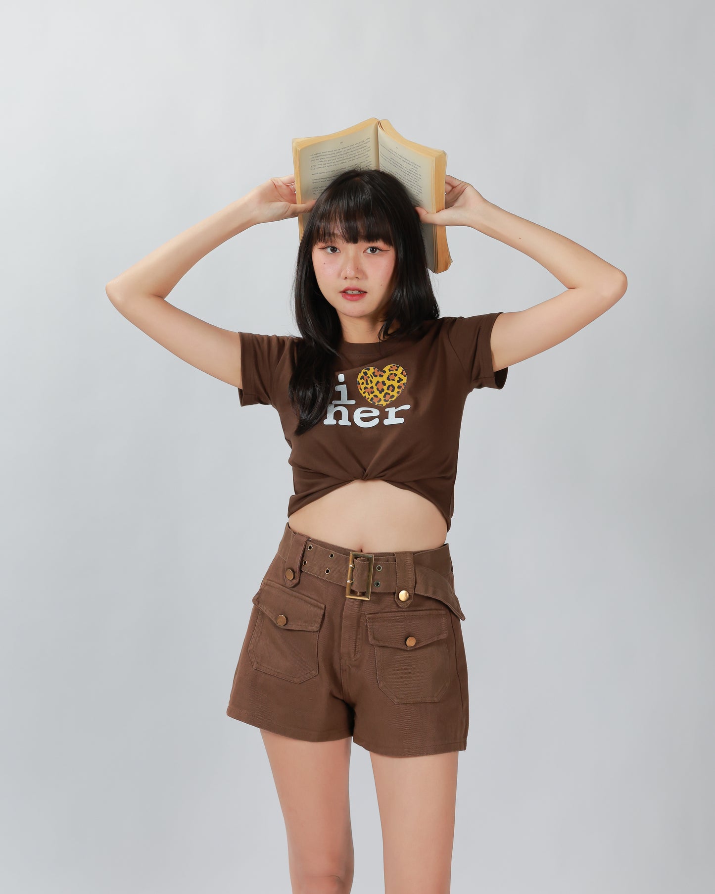 HER TEE TOP - BROWN