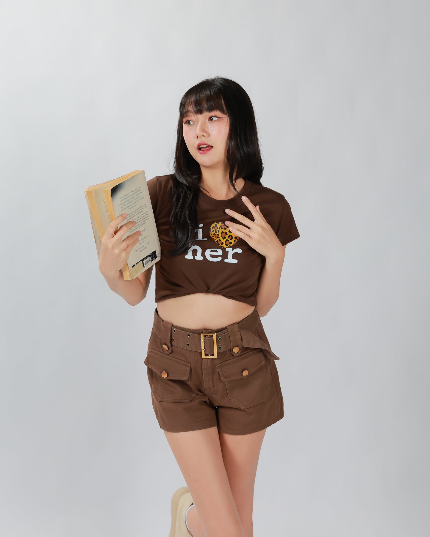 HER TEE TOP - BROWN