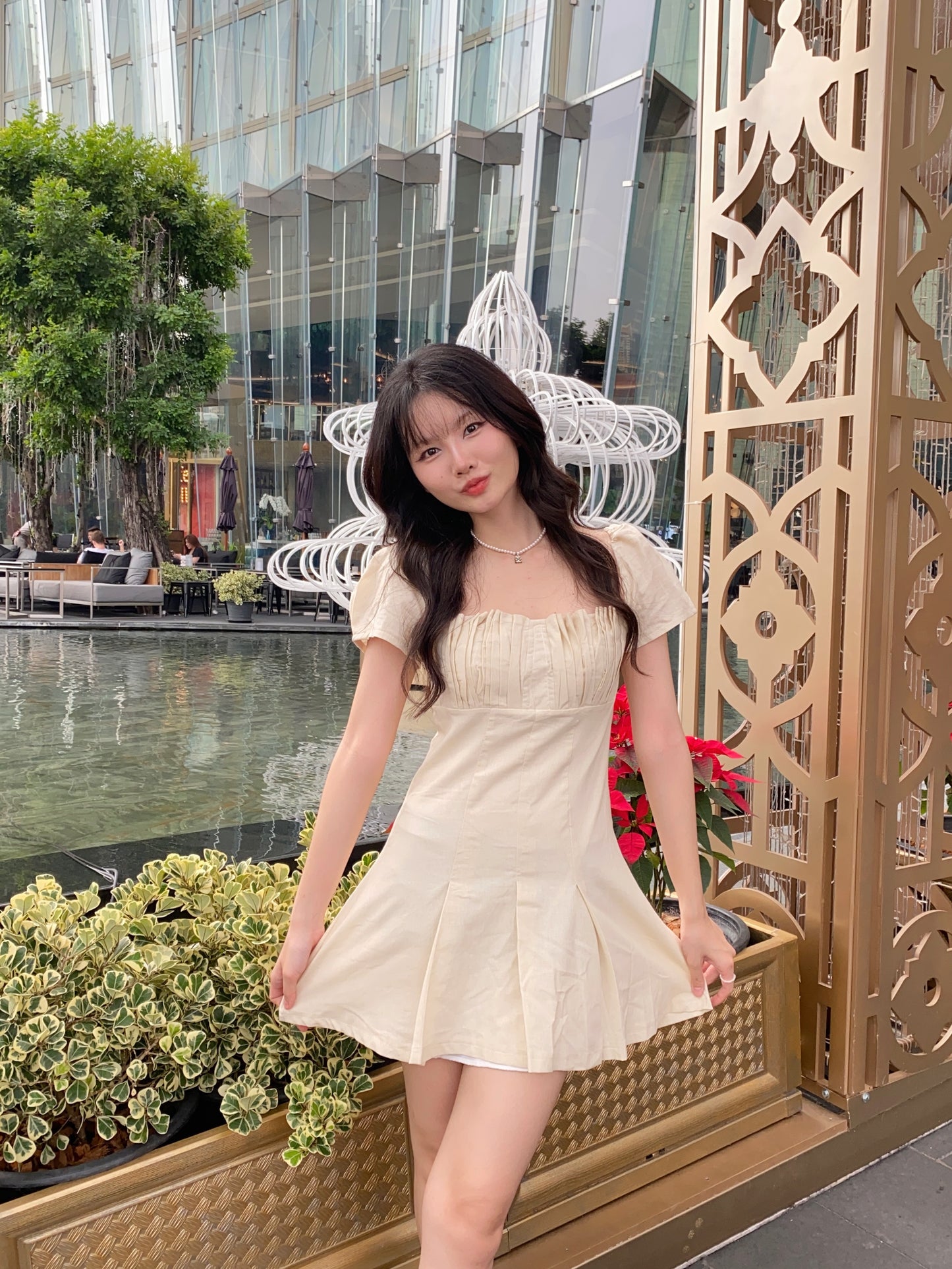 Poly Dress - CREAM