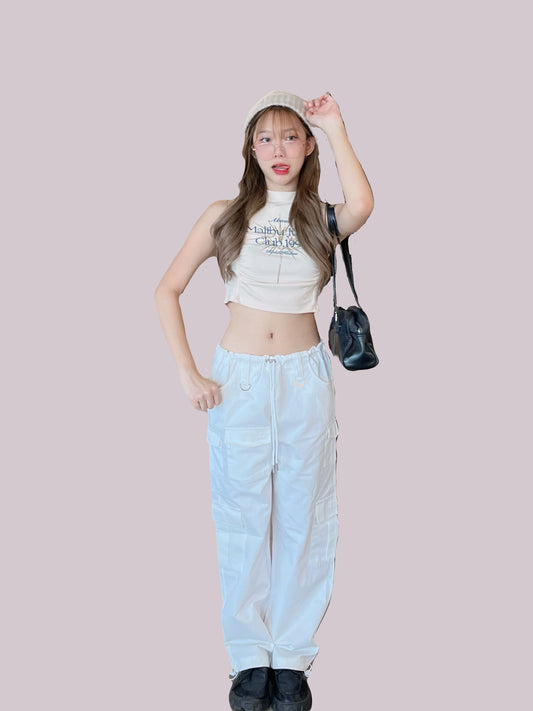 Cargo Emma Pants - WHITE