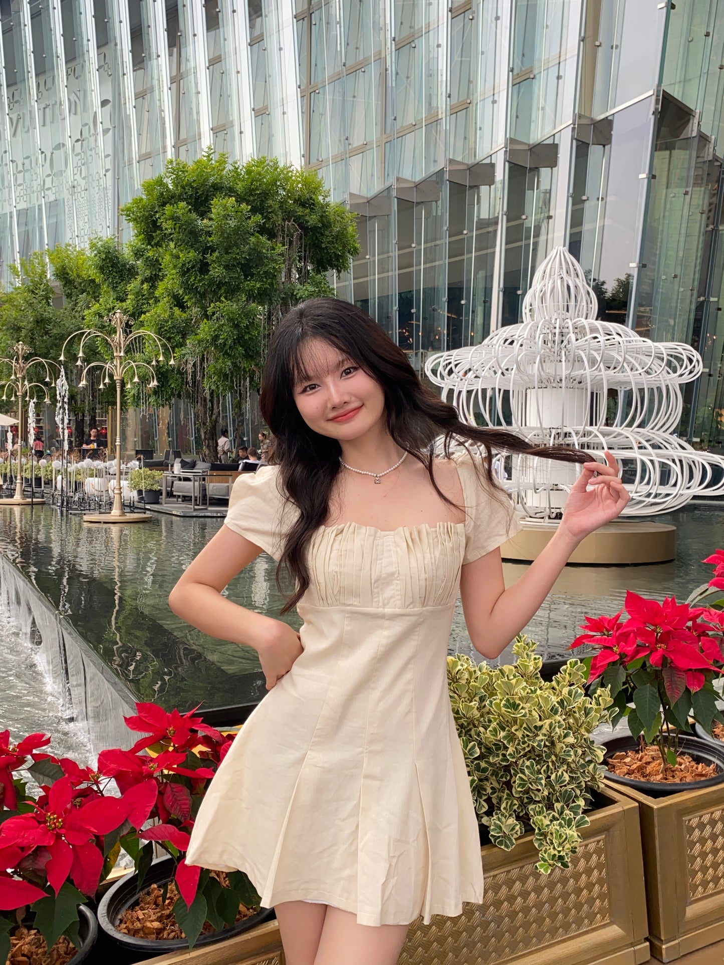 Poly Dress - CREAM