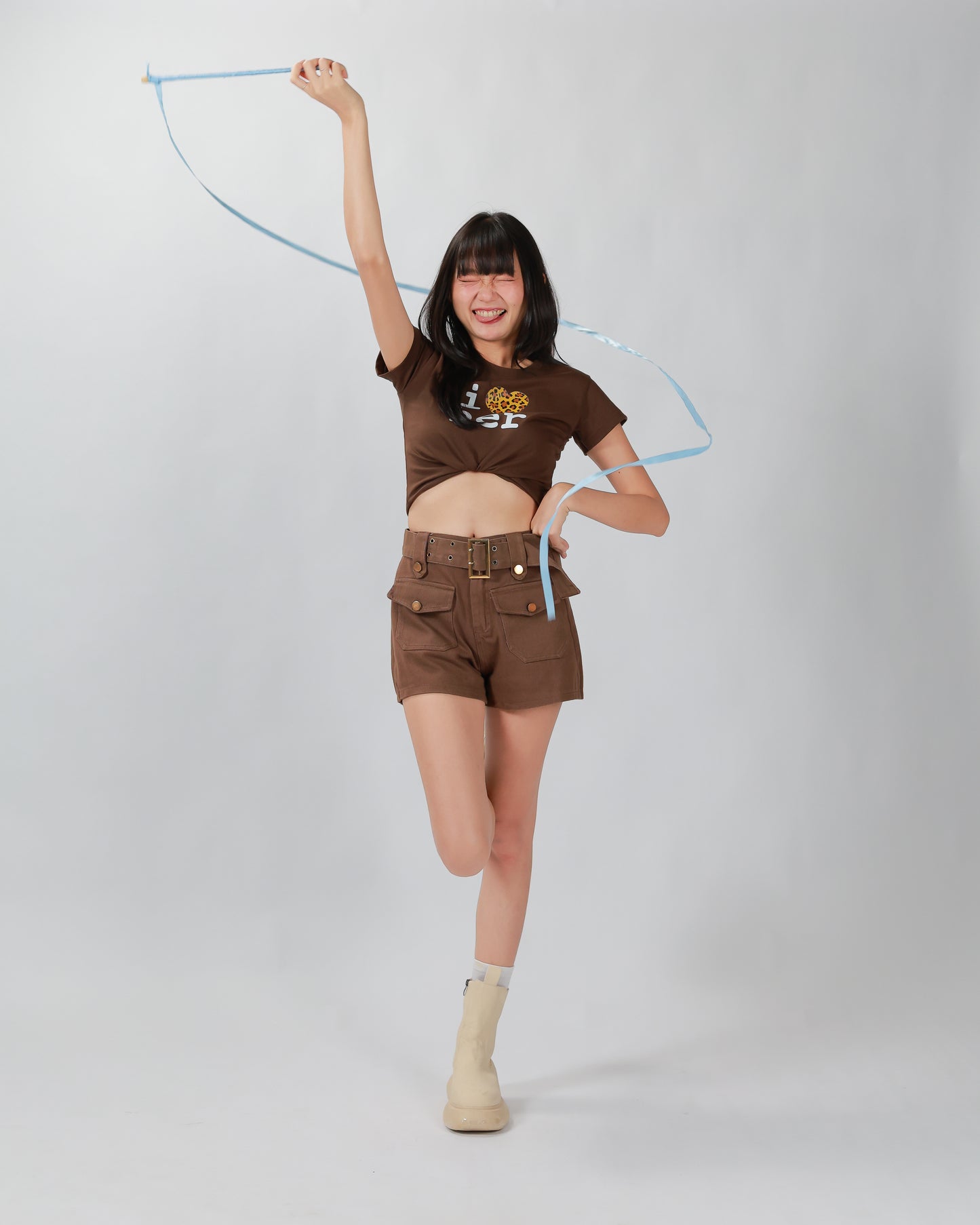 HER TEE TOP - BROWN